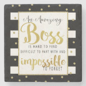 最も最高のなボスの感謝のギフトのコースター ストーンコースター (正面)