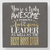 最も最高のなボスの感謝のギフトのコースター ストーンコースター (正面)