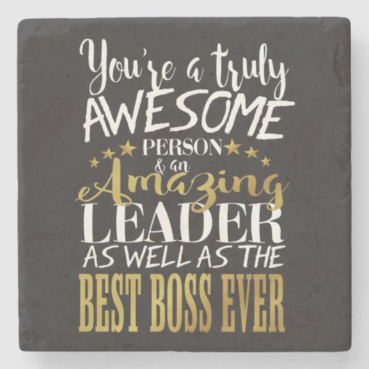 最も最高のなボスの感謝のギフトのコースター ストーンコースター (正面)