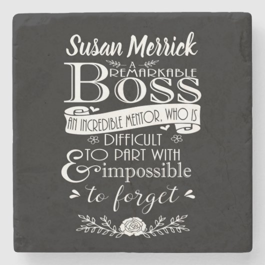 最も最高のなボスの感謝のギフトのコースター ストーンコースター (正面)