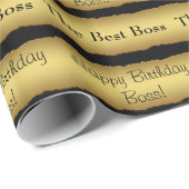 最も最高のなボスの誕生日の包装紙 ラッピングペーパー (ロールコーナー)