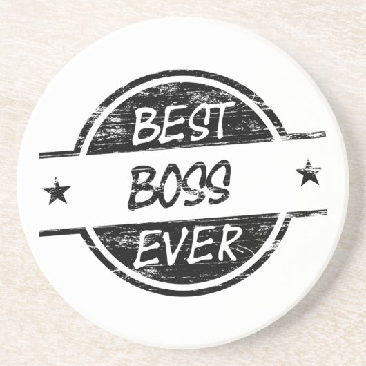 最も最高のなボスの黒 コースター (正面)