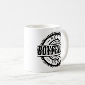 最も最高のなボーイフレンドのクラシックで白いマグ コーヒーマグカップ (正面右)