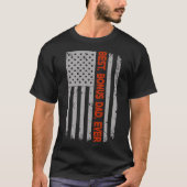 最も最高のなボーナスパパ米国の旗 Tシャツ (正面)
