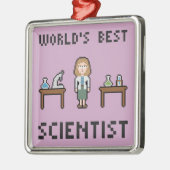 最も最高のなメスの科学者 メタルオーナメント (左)