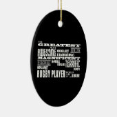 最も最高のなラグビープレーヤーのすばらしいラグビープレーヤー セラミックオーナメント (右)