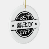 最も最高のな仲間の黒 セラミックオーナメント (右)