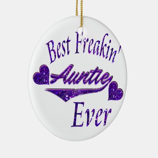 最も最高のな伯母さん セラミックオーナメント (右)