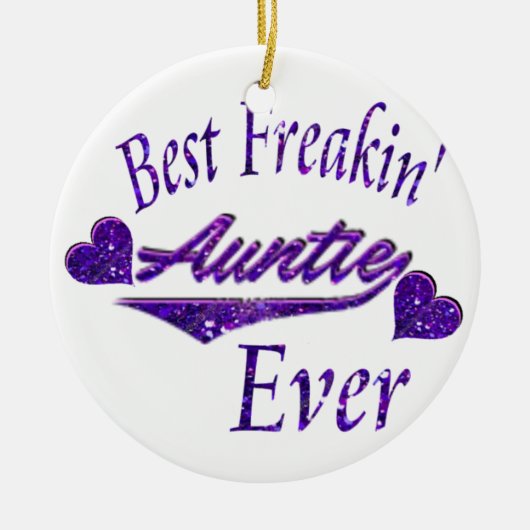最も最高のな伯母さん セラミックオーナメント (正面)