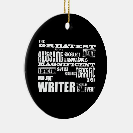 最も最高のな作家および作家: すばらしい作家 セラミックオーナメント (右)