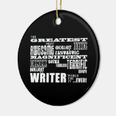 最も最高のな作家および作家: すばらしい作家 セラミックオーナメント (左)