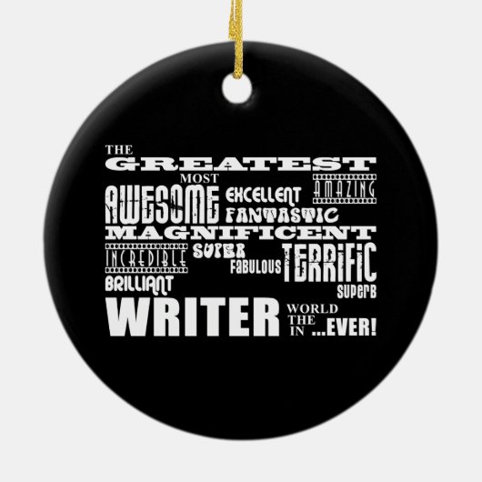 最も最高のな作家および作家: すばらしい作家 セラミックオーナメント (裏面)
