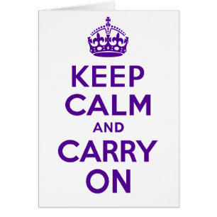最も最高のな価格の確実なKeep Calm and Carry Onの紫色