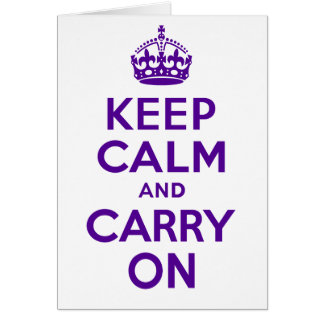 最も最高のな価格の確実なKeep Calm and Carry Onの紫色