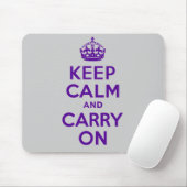 最も最高のな価格のKeep Calm and Carry Onの紫色 マウスパッド (マウス)