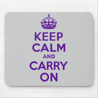 最も最高のな価格のKeep Calm and Carry Onの紫色 マウスパッド