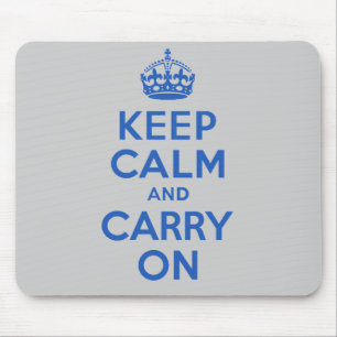 最も最高のな価格のKeep Calm and Carry Onの青 マウスパッド