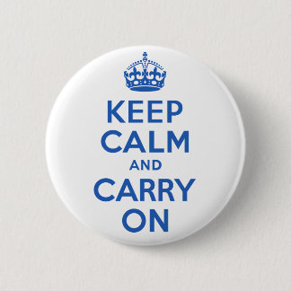 最も最高のな価格のKeep Calm and Carry Onの青 缶バッジ