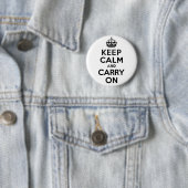最も最高のな価格のKeep Calm and Carry Onの黒 缶バッジ (インサイチュ)