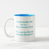 最も最高のな兄弟のマグ ツートーンマグカップ (左)