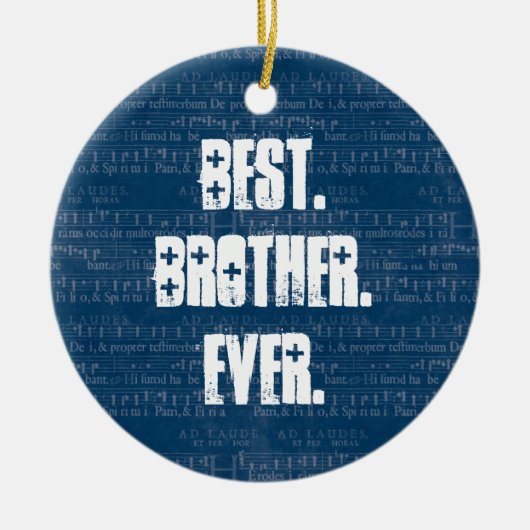 最も最高のな兄弟青い音楽はパターンZ01に注意します セラミックオーナメント (正面)