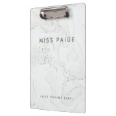 最も最高のな先生のモダンでエレガントな大理石 クリップボード (左)