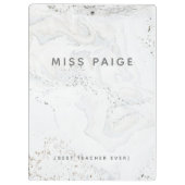 最も最高のな先生のモダンでエレガントな大理石 クリップボード (裏面)