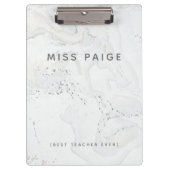 最も最高のな先生のモダンでエレガントな大理石 クリップボード (正面)