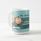 最も最高のな先生の個人教師のパーソナライズなありがとうギフト コーヒーマグカップ (正面左)