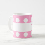 最も最高のな先生の補佐官のピンクの水玉模様A12 コーヒーマグカップ (正面左)