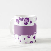 最も最高のな先生の補助名前をカスタムするのヒョウのプリント コーヒーマグカップ (正面左)