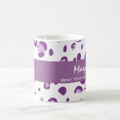 最も最高のな先生の補助名前をカスタムするのヒョウのプリント コーヒーマグカップ (中央)