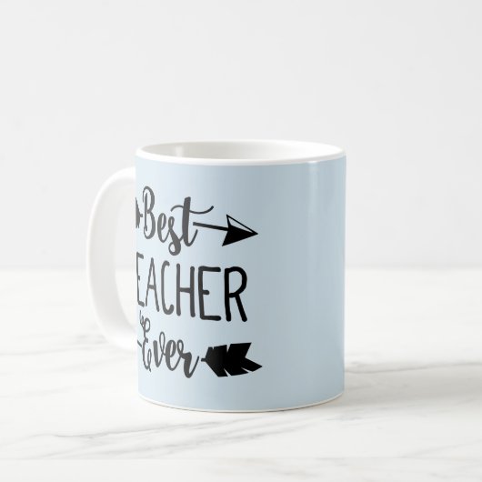 最も最高のな先生の黒の先生の矢の先生のマグ コーヒーマグカップ (正面左)