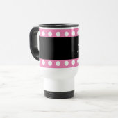 最も最高のな先生カスタムな色の水玉模様A01 トラベルマグ (正面左)