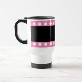 最も最高のな先生カスタムな色の水玉模様A01 トラベルマグ