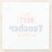 最も最高のな先生 ガラスコースター (裏面)