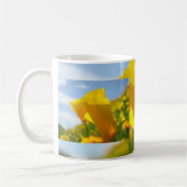 最も最高のな先生! コーヒーカップのマグのギフトのケシの花 コーヒーマグカップ (左)