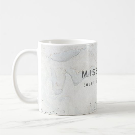(最も最高のな先生)大理石 コーヒーマグカップ (左)