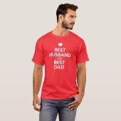 最も最高のな夫およびベストのパパ Tシャツ (正面フル)