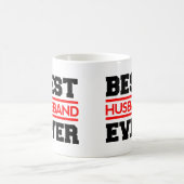 最も最高のな夫黒くおよび赤いモダンA04 コーヒーマグカップ (中央)