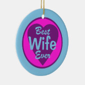 最も最高のな妻のパーソナライズなオーナメント セラミックオーナメント (右)
