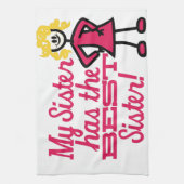 最も最高のな姉妹 キッチンタオル (縦)
