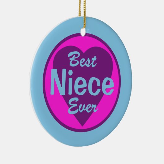 最も最高のな姪のパーソナライズなオーナメント セラミックオーナメント (右)