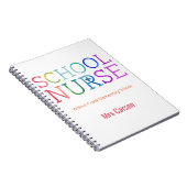 最も最高のな学校のナースのパーソナライズなタイポグラフィ ノートブック (右側)