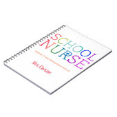 最も最高のな学校のナースのパーソナライズなタイポグラフィ ノートブック (左側)