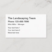 最も最高のな家の造園 名刺 (裏面)