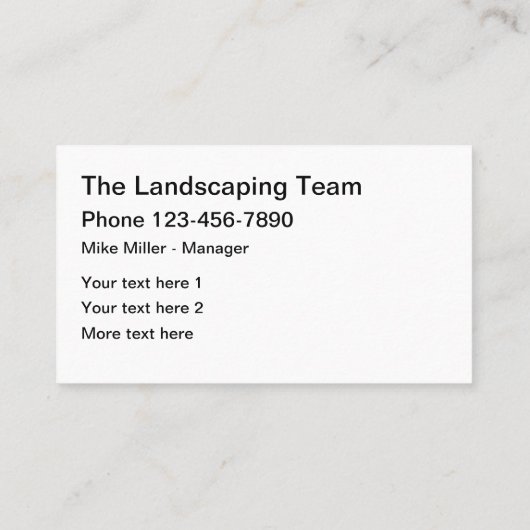 最も最高のな家の造園 名刺 (裏面)