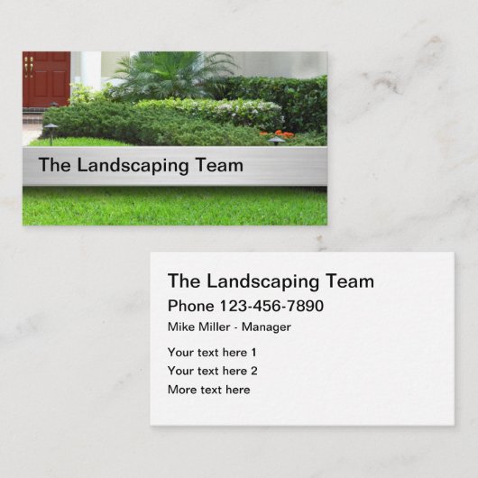 最も最高のな家の造園 名刺 (正面/裏面)