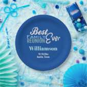 最も最高のな家族会のピクニックパーティーの青 ペーパープレート (パーティー)