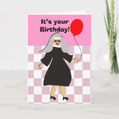 最も最高のな尼僧のバースデー・カード カード (正面)